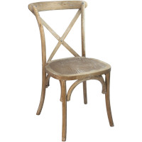 Flash Furniture X-BACK-NWG Advantage Natural With White Grain X-Back Chair